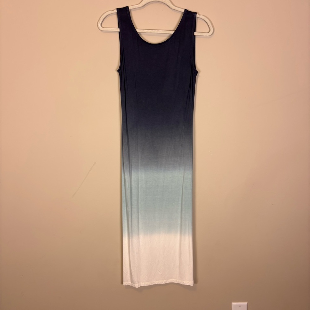 Young Fabulous & Broke‎ Navy to White Ombre MIDI Dress Medium